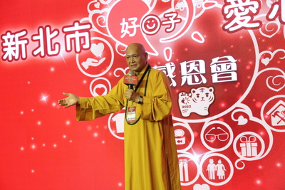 釋宗道法師說 菩薩精神是「但願眾生得離苦，不為自己求安樂！」侯市長的作為正是人世間活菩薩的象徵