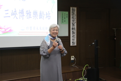  珍寶貝未來創新協會理事長林玉燕表示，在超高齡社會來臨之際，希望每個到俱樂部來的長輩，都能博學多聞、雅健身心