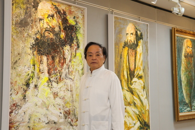 柳清松在社教館展出達摩畫作120幅