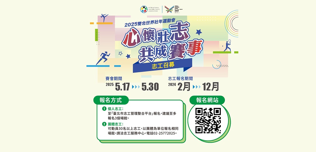 2025雙北世壯運志工招募另開視窗