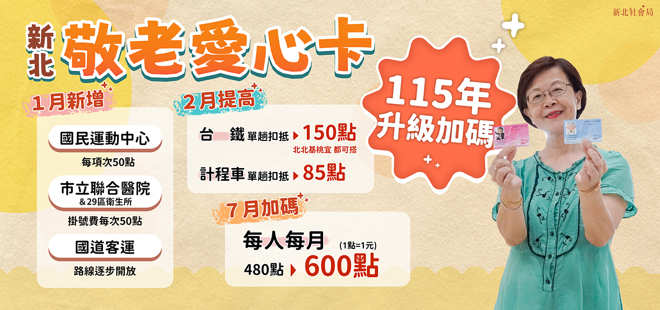 新北敬老愛心卡115年新制宣導另開視窗